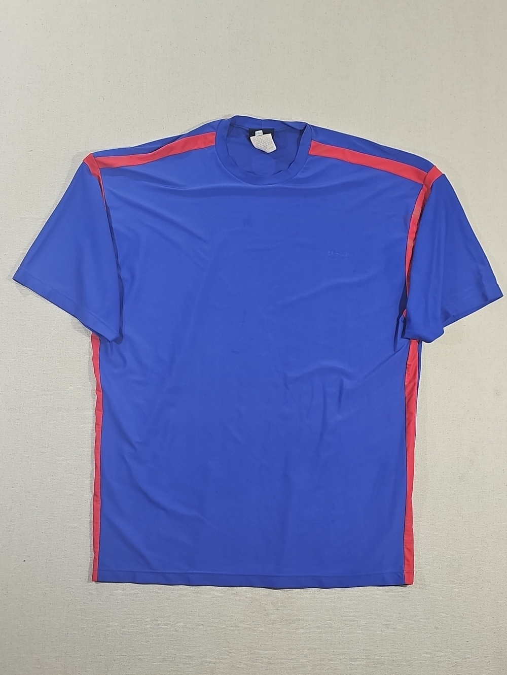 Versace Jeans Collection Blue Short-Sleeve Tee with Red Trim